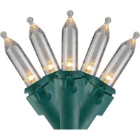 Northlight 100-Count Warm White LED Mini Christmas Lights, 33ft Green Wire