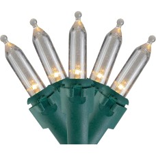 Northlight 100-Count Warm White LED Mini Christmas Lights, 33ft Green Wire