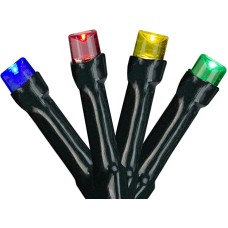 Northlight 20 Battery Operated Multi-Color LED Wide Angle Christmas Lights – 9.5 ft Green Wire