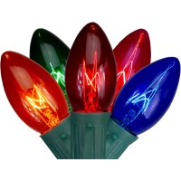 Northlight 25-Count Transparent Multi-Color C9 Twinkle Christmas Light Set, 24ft
