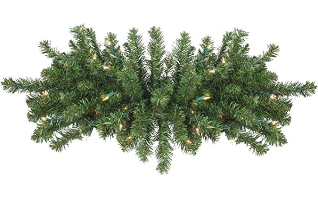  32 in. Pre Lit Artificial Canadian Pine Christmas Swag