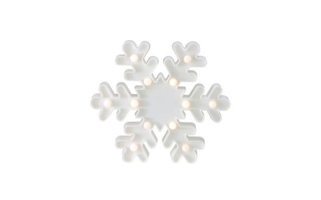 Battery Operated Led Lighted White Snowflake Christmas Marquee Sign
