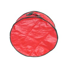 Northlight Christmas Wreath Round Storage Bag, Red, 24”