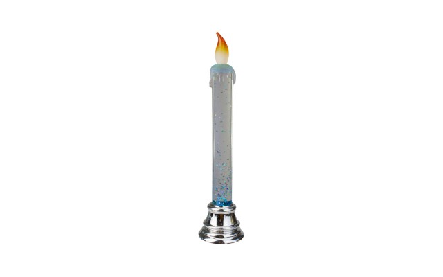  Glitte Led Flameless Christmas Candle, 9.25 Inch