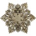  Lighted Battery Operated Snowflake Christmas Tree Topper, 8.5”, Brown