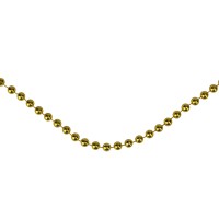 Northlight Metallic Beaded Christmas Garland-Unlit, Gold, 66”