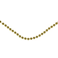 Northlight Metallic Beaded Christmas Garland-Unlit, Gold, 66”