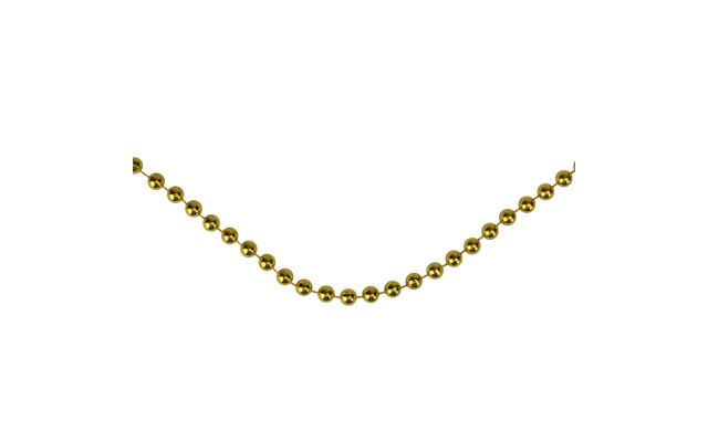  Metallic Beaded Christmas Garland-Unlit, Gold, 66”