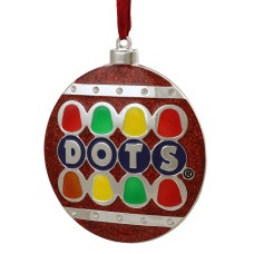 Northlight Silver Plated Dots Candy Logo Christmas Ornament with European Crystals, 3.5″