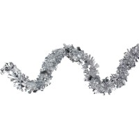 Northlight Wreaths, Classic Tinsel Garland, Silver, 144 inch