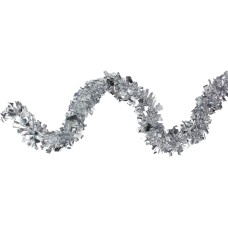 Northlight Wreaths, Classic Tinsel Garland, Silver, 144 inch