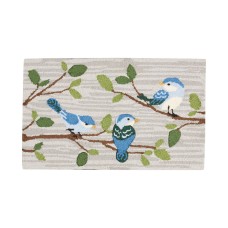 Nourison Birds On A Branch Hand-Hooked 18″ x 30″ Accent Rug, Gray