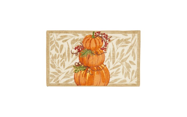  Three Pumpkins Fall Accent Rug, Beige , 18 X 30