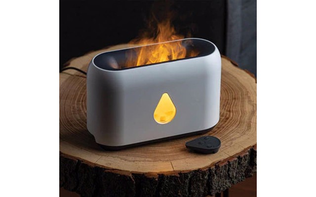  Flame Effect Aromatherapy Diffuser, Gray