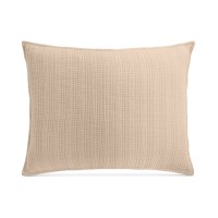 Oake Contrast Stitch Sham, King, Beige, 20″ x 36″