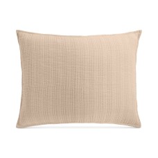 Oake Contrast Stitch Sham, King, Beige, 20″ x 36″