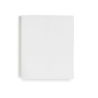 Oake Cotton Tencel Solid 300 Thread Count Flat Sheet, White, Full