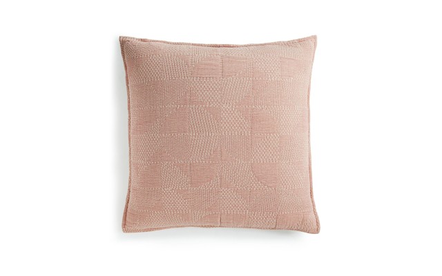  Geo Stitch European Sham, 26 X 26, Terracotta