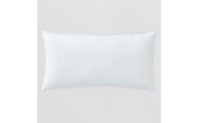  Leicester Embroidered Decorative Pillow, 12 x 22, White