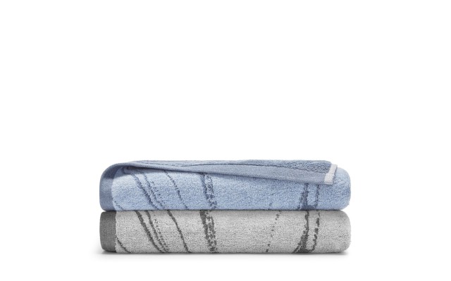  Marble Bath Towel, Navy”30X56”