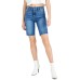  Womens High-Rise Bermuda Jean Shorts, Blue/30