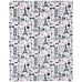Olivia & Finn Frenchie Throw and Friend Bedding, White/Pink, 70X52