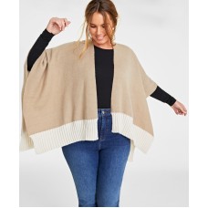 On 34th Tight Knit Reversible Wrap Sweater, Grey/Taupe