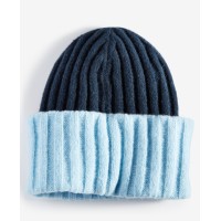 On 34th Women’s Wide-Ribbed Colorblocked Beanie, Blue