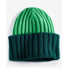 On 34th Women’s Wide-Ribbed Colorblocked Beanie, Green
