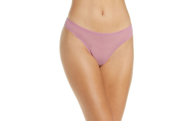  Women’s Hip-G Mesh Thongs, Pink, Medium / Large