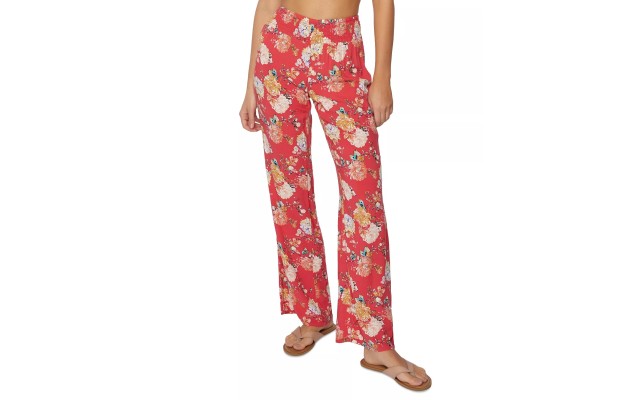 O’Neill Juniors’ Johnny Floral-Print Pull-On Pants, Chrysanthemum, Small