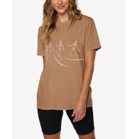 O’Neill Juniors’ Keep Chill Cotton T-Shirt, Khaki/XS