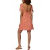 O’Neill Juniors’ Luciana Tie-Sleeve Dress, Orange, Medium