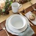 Over and Back Crest 16Pc Dinnerware Set, White