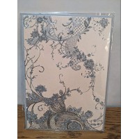 Papyrus Any Occasion Greeting Card And Envelope; Sparkly Silver Vines