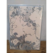 Papyrus Any Occasion Greeting Card And Envelope; Sparkly Silver Vines