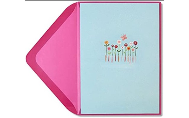 Papyrus Any Occasion Greeting Card & Envelope; New/package; “flowers”