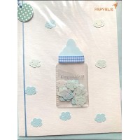 Papyrus, Blue Baby Bottle Card