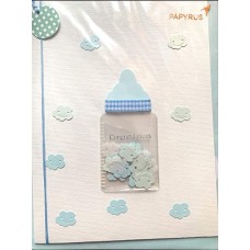 Papyrus, Blue Baby Bottle Card