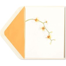 Papyrus Card High Quality Orchid Blank Card, 1 Each, Multicolor