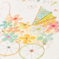 Papyrus, Flower Stroller, 5 3/4 in. x 5 3/4 in., Multi