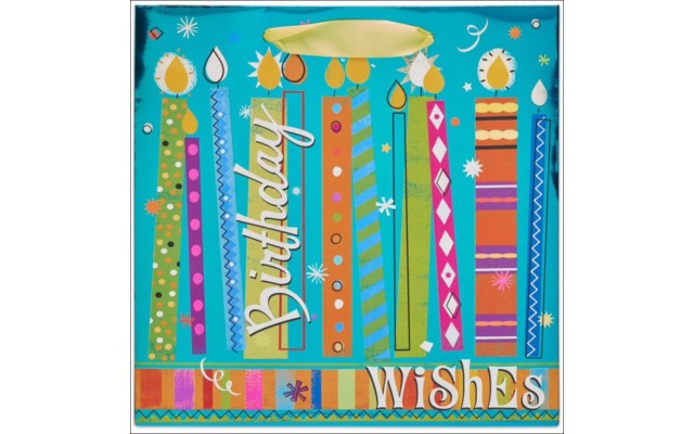  Gift Bag 11.375″X6″X11.375″ 1/Pkg-Birthday Wishes