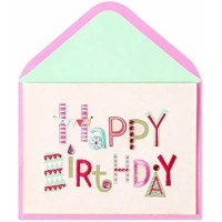 Papyrus Happy Bday Embroidered Text, 1 Each