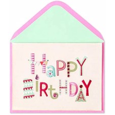 Papyrus Happy Bday Embroidered Text, 1 Each