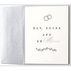 Papyrus Letterpress Wedding Greeting Card And Envelope; Eat, Drink, Be Married