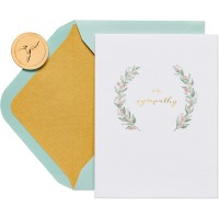 Papyrus Sympathy Card (Elegant Greenery), 6 x 4.5 , Multi