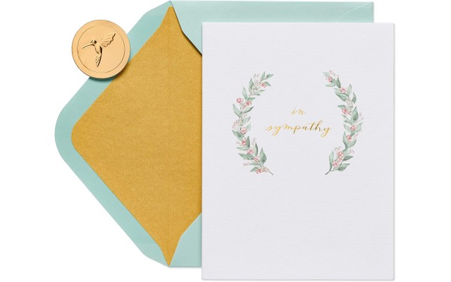  Sympathy Card (Elegant Greenery), 6 x 4.5 , Multi