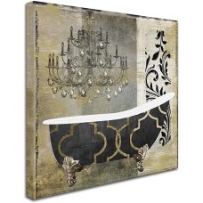 Paris Bath II by Color Bakery, 14×14-Inch Canvas Wall Art