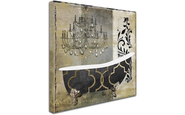 Paris Bath II by Color Bakery, 14×14-Inch Canvas Wall Art