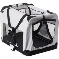 Pawsmark Soft-Sided Mesh Foldable Pet Travel Carrier, Pet Bag for Dogs and Cats, Large